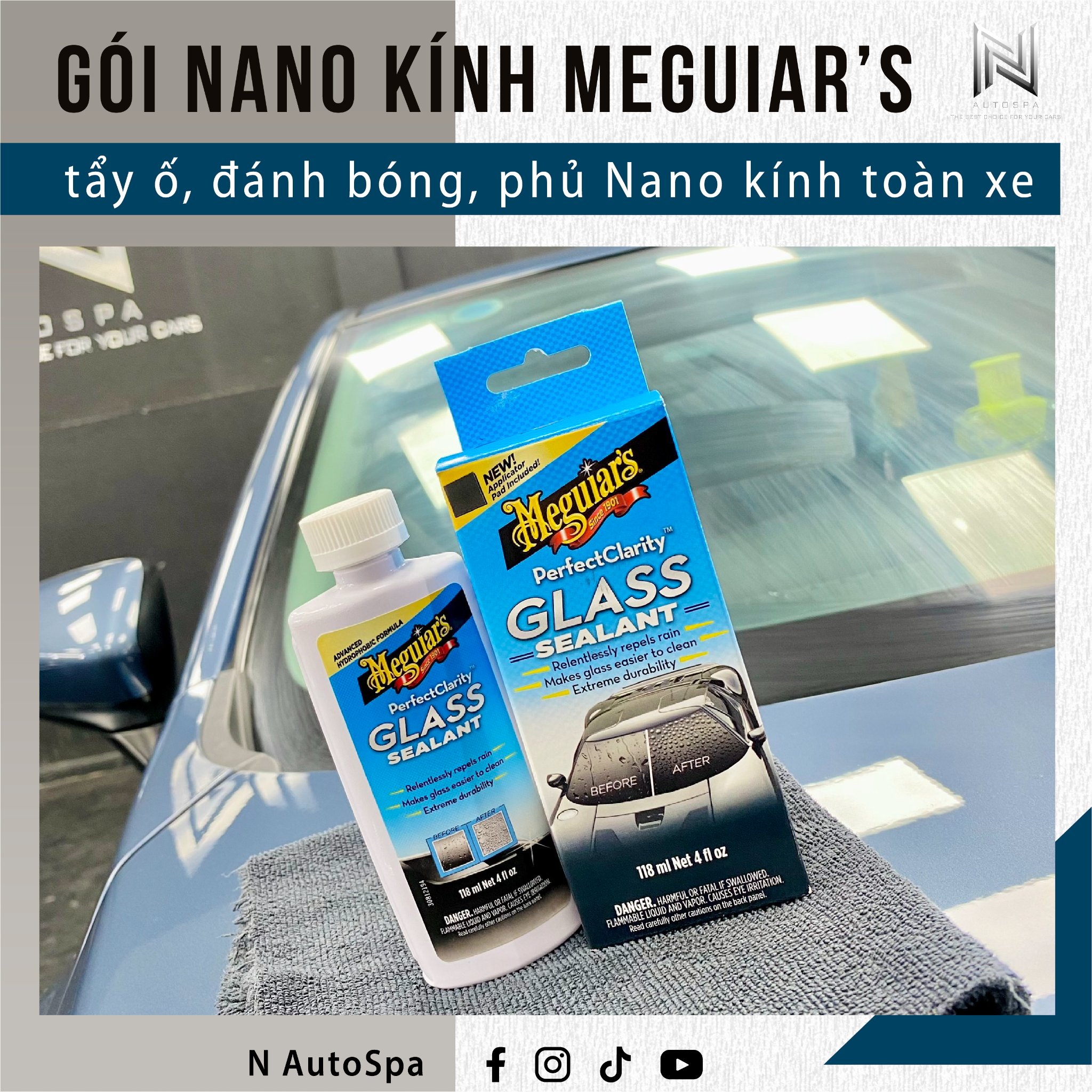 Phủ nano kính ô tô Bình Dương