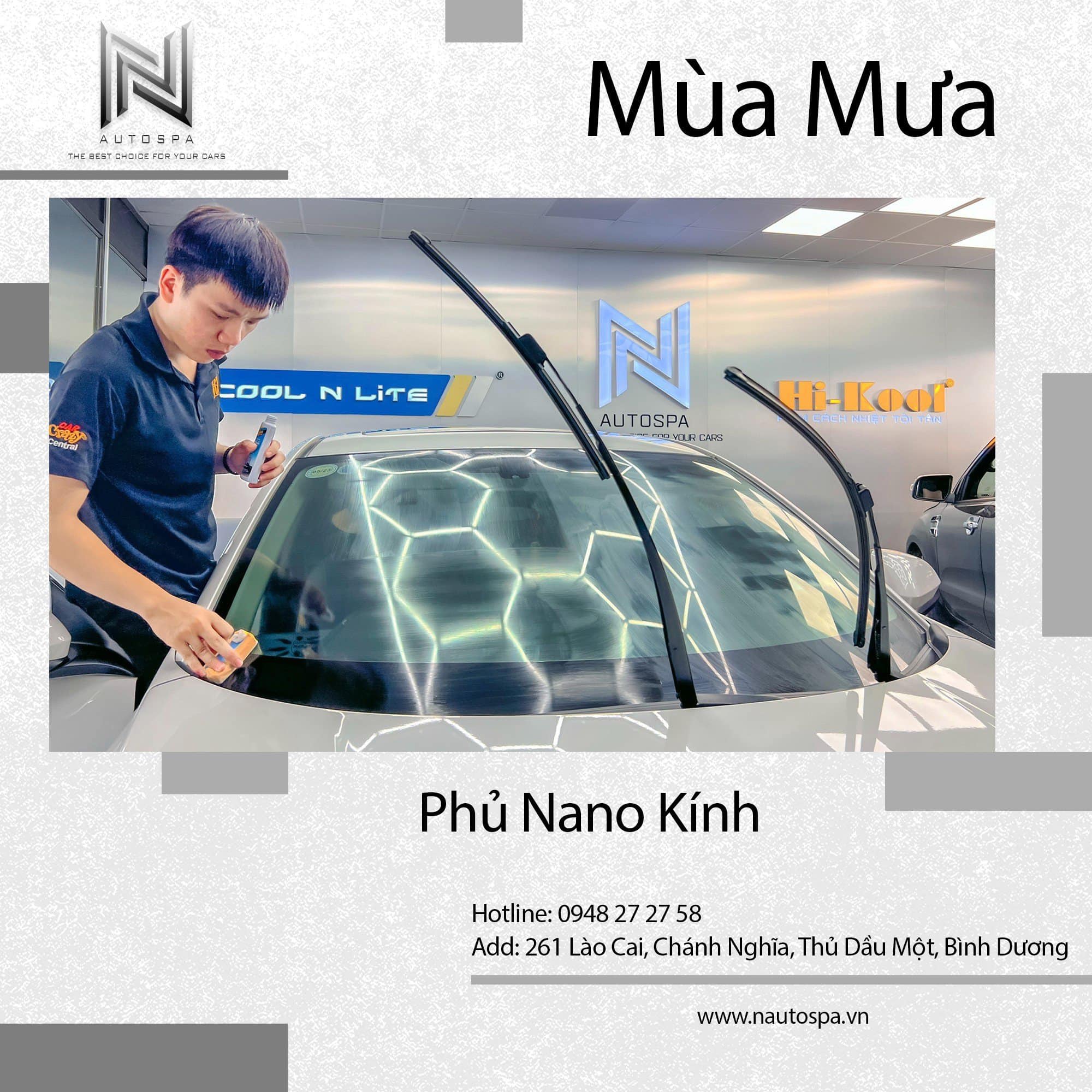 Tẩy ố kính ô tô Bình Dương