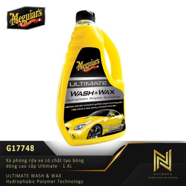 Meguiar’s Ultimate Wash & Wax – Xà phòng rửa xe có chất tạo bóng dòng cao cấp