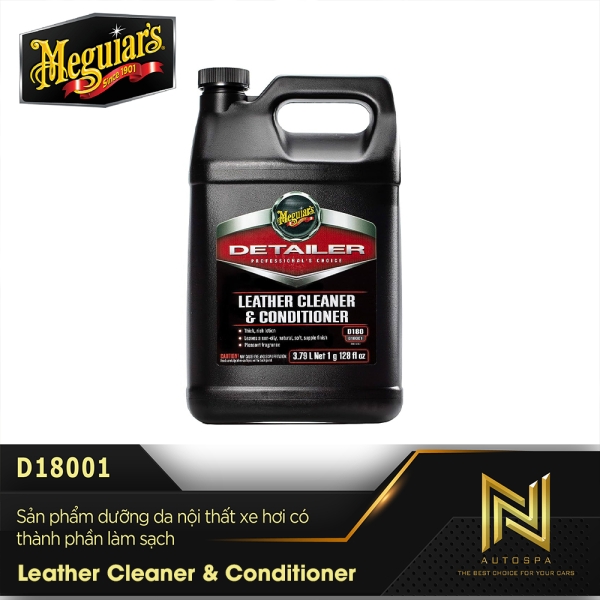Sản phẩm dưỡng da nội thất xe hơi có thành  phần làm sạch. -  Leather Cleaner & Conditioner - D18001