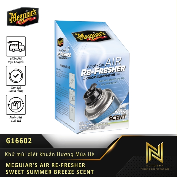 Meguiar's Air Re-Fresher Mist / Khử mùi diệt khuẩn nội thất ô tô - Hương Mùa Hè - G16602