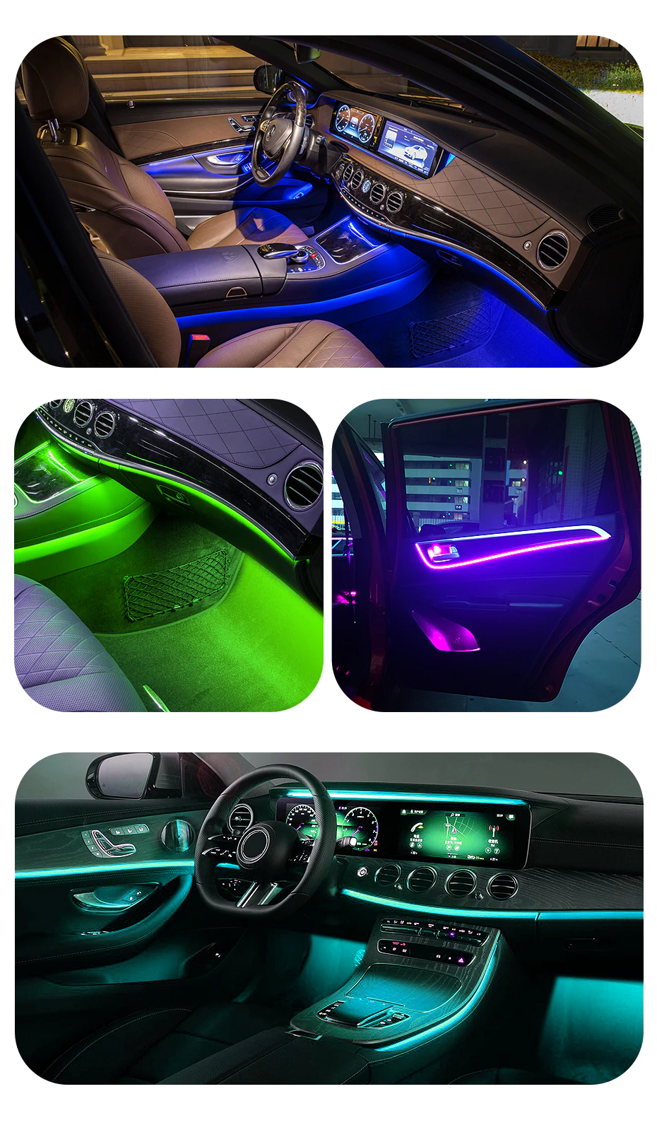 Led Viền Nội Thất Car Ambient Light V2 – 64 Triệu Màu Sắc