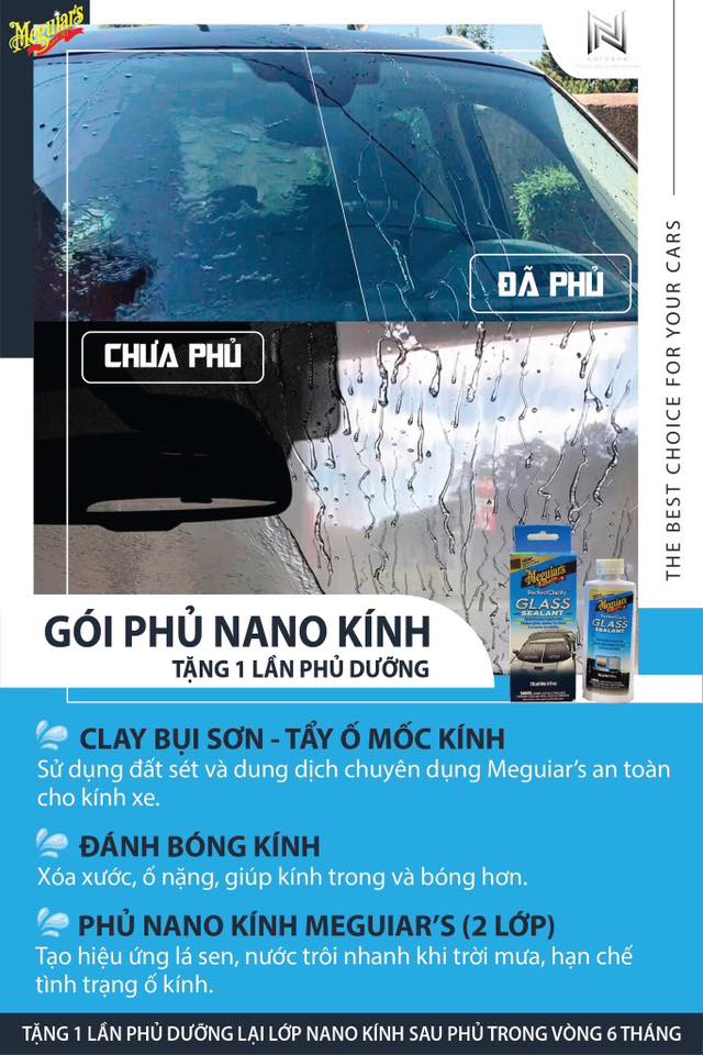 Gói Phủ Nano Kính Meguiar’s Tại N AutoSpa