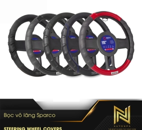Bọc vô lăng Sparco chính hãng - Da thật - Tay cầm êm, thoải mái