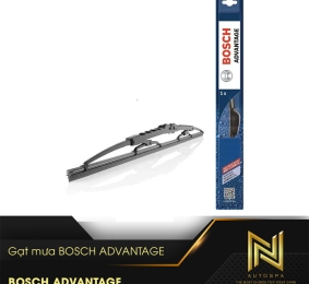Gạt Mưa Ô Tô Bosch Advantage HÀNG CHÍNH HÃNG - Loại Thân Cứng Xương Sắt.