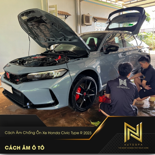 Dán cách âm chống ồn cho xe Honda Civic Type R 2023