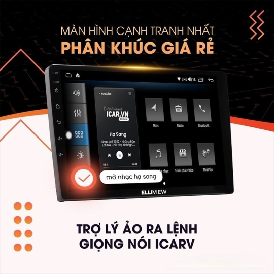 MÀN HÌNH DVD ANDROID Ô TÔ ELLIVIEW U3 [2GB/32GB]