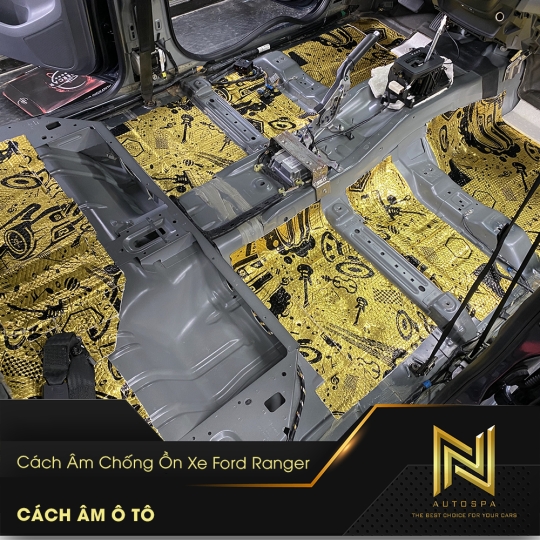 Dán cách âm chống ồn cho xe Ford Ranger