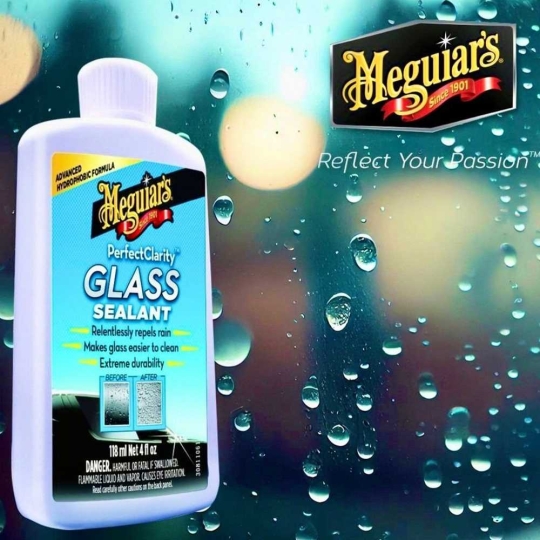 Meguiar's Perfect Clarity Glass Sealant / Lớp phủ bảo vệ kính xe tạo hiệu ứng lá sen, có độ bóng cao - G8504