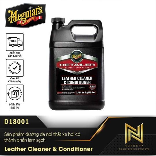 Sản phẩm dưỡng da nội thất xe hơi có thành  phần làm sạch. -  Leather Cleaner & Conditioner - D18001