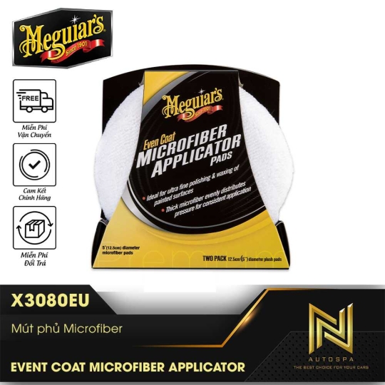Mút đa năng sét 2 chiếc/ Meguiar's Microfiber Applicator Pads - X3080EU (2 pack)