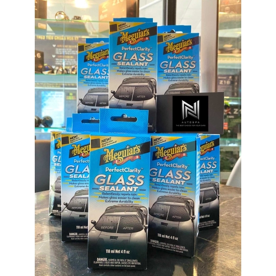 Meguiar's Perfect Clarity Glass Sealant / Lớp phủ bảo vệ kính xe tạo hiệu ứng lá sen, có độ bóng cao - G8504