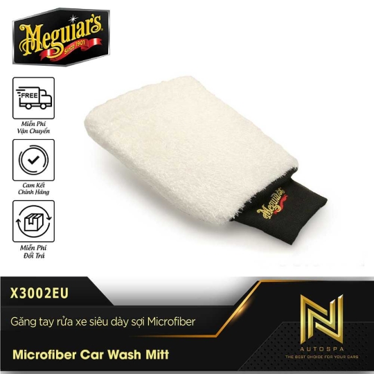Găng tay rửa xe siêu dày sợi Microfiber - Microfiber Car Wash Mitt - X3002EU