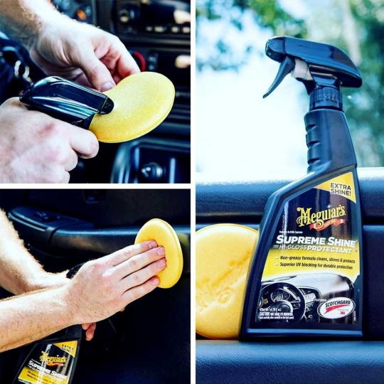 Meguiar's Supreme Shine Protectant / Dưỡng đen nhựa, cao su nội thất - độ bóng cao - G4016