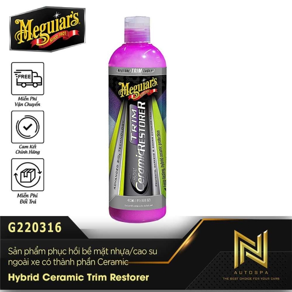Sản phẩm phục hồi bề mặt nhựa/cao su ngoài xe có thành phần Ceramic - Hybrid Ceramic Trim Restorer - G220316