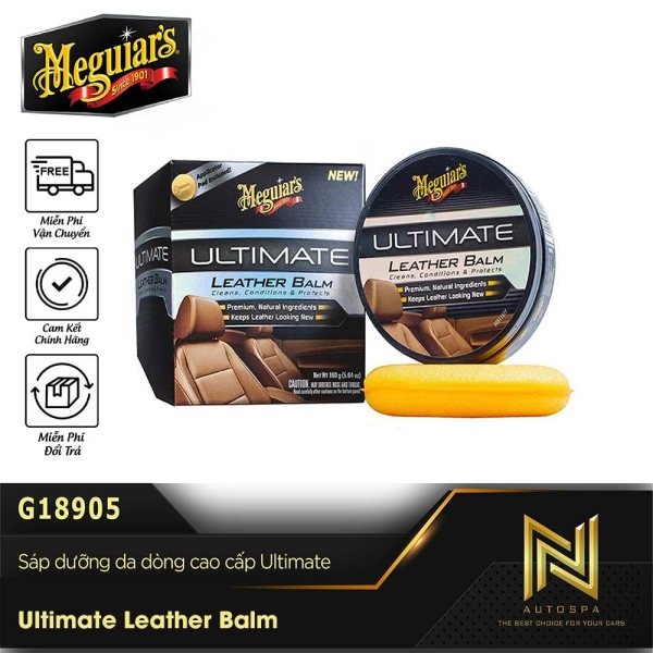 Meguiar's Ultimate Leather Balm / Sáp dưỡng da nội thất ô tô dòng cao cấp Ultimate - G18905
